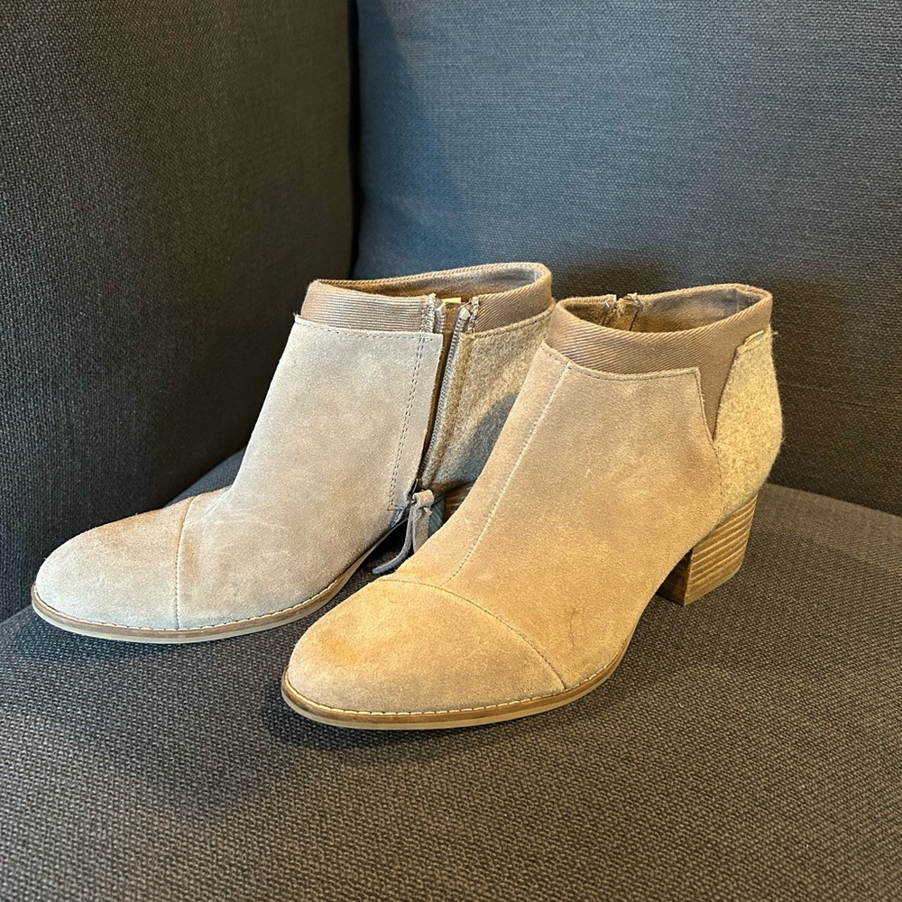 Toms Light Brown Suede Ankle Booties - Picture 3 of 7